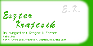 eszter krajcsik business card